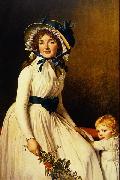 Jacques-Louis David Portrait of Madame Seriziat and her son oil painting on canvas